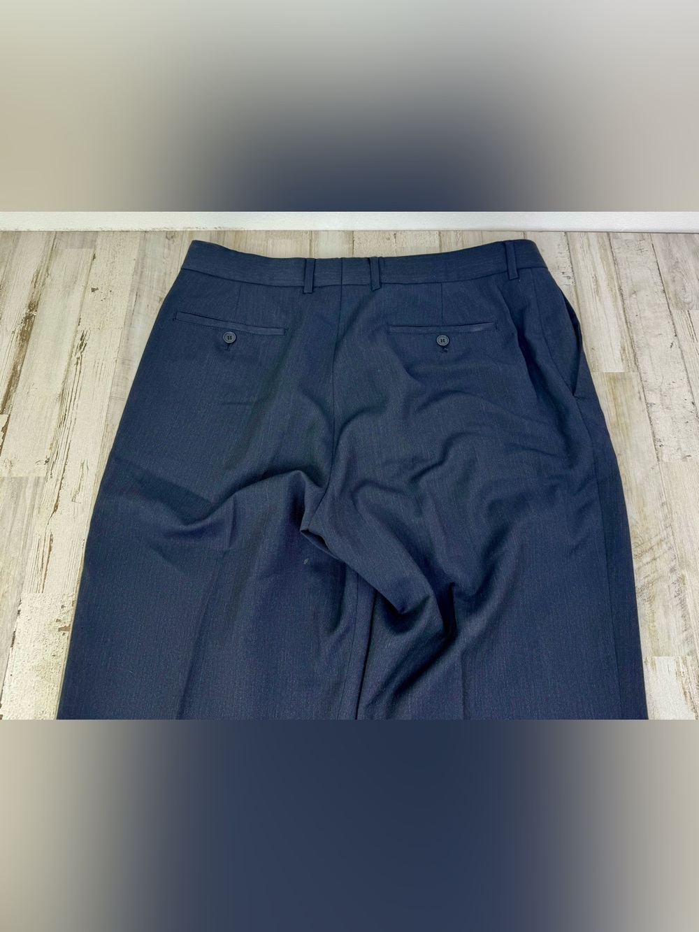 J.Crew Pants Mens 35x32 Navy Blue Wool Dress Suit Trouser - Picture 9 of 10